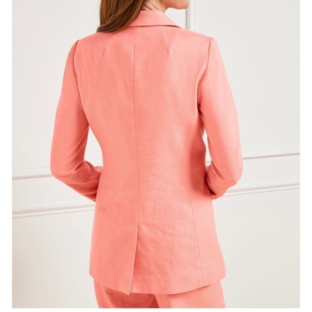 TALBOTS Sharkskin Linen Blend Blazer - Picture 11 of 11